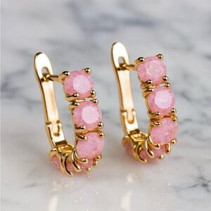 "Jolene" Pink Stone Earrings